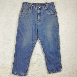 Lakin McKey Mens Jeans Thermal Lined Straight‎ Leg Denim Blue Workwear 36x30